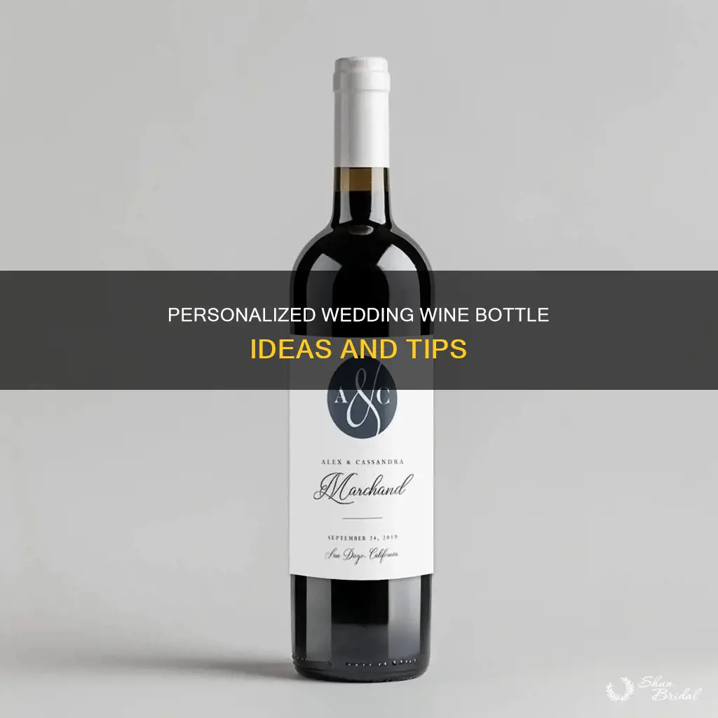 what to put on wedding wine bottles