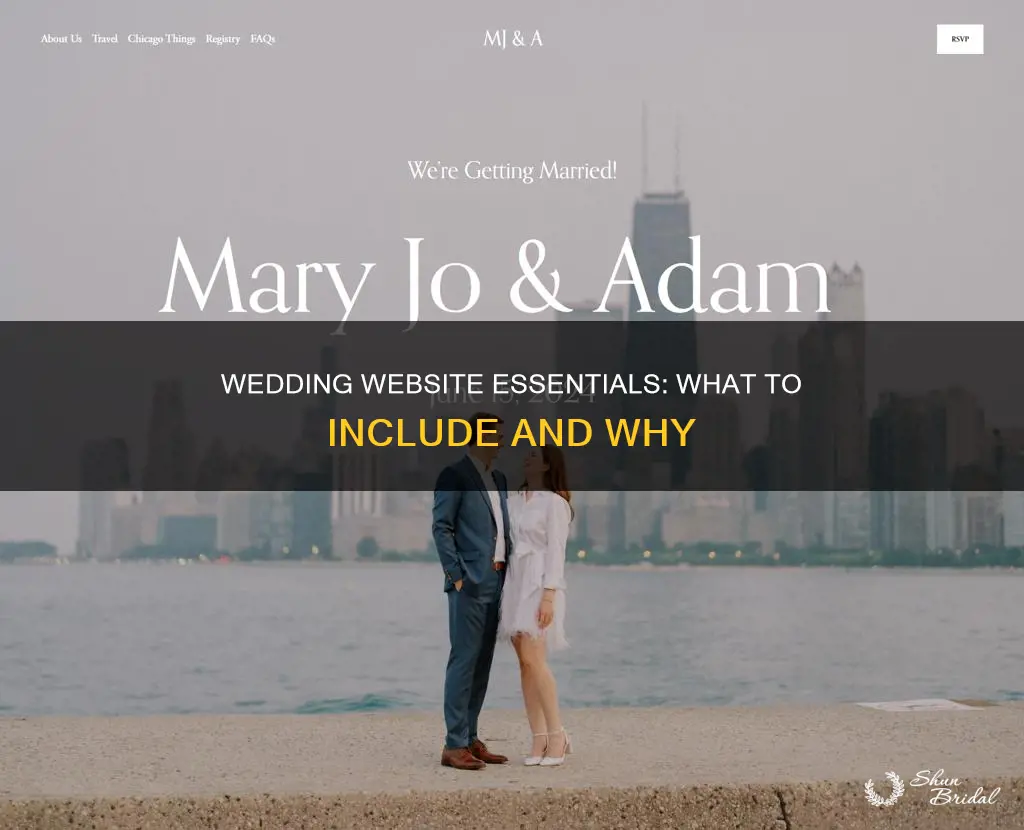 what to put on your wedding website