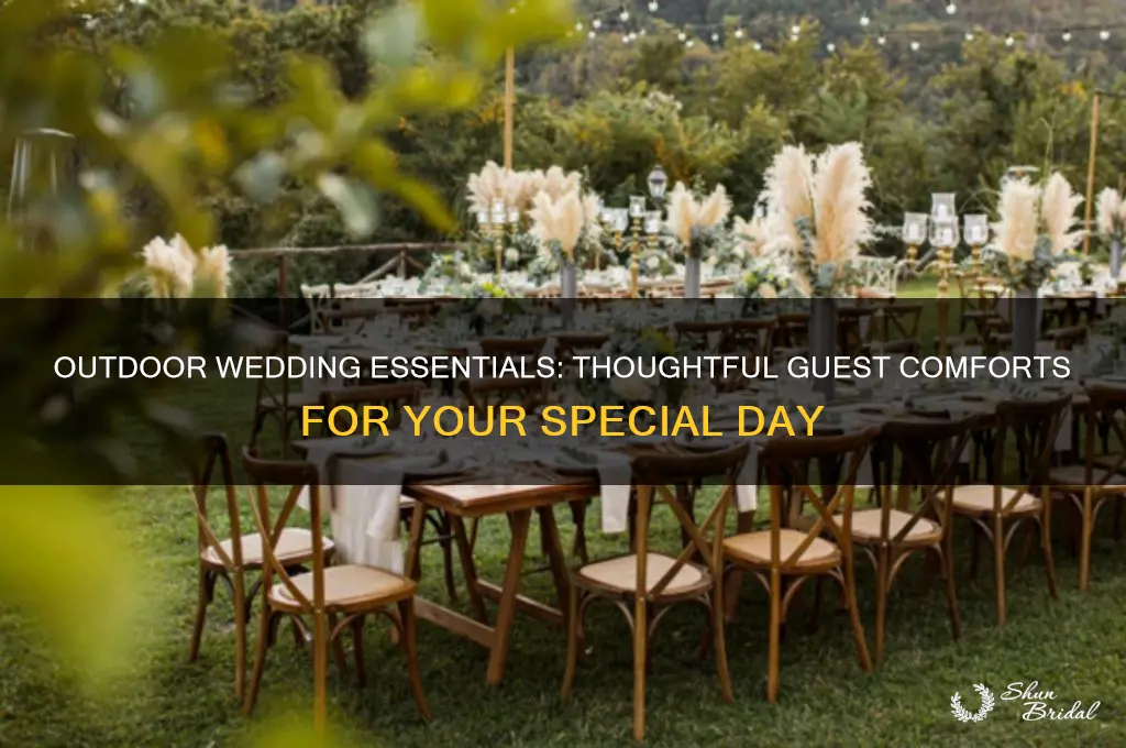 what to put outdoors for guests at a wedding