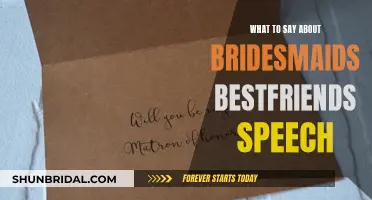 Bridesmaid Bestie's Speech: Heartfelt Words for the Bride