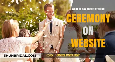 Crafting the Perfect Wedding Ceremony Description for Your Website