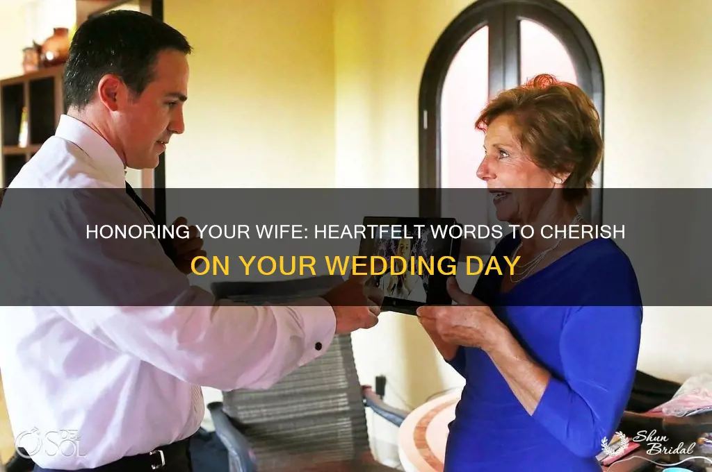 what to say about your wife on your wedding day