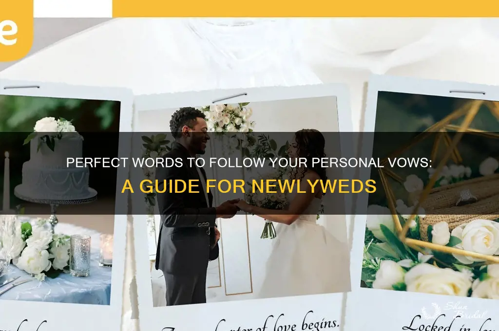 what to say after own vows