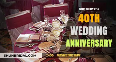 Celebrating 40 Years: Heartfelt Words for a Ruby Wedding Anniversary
