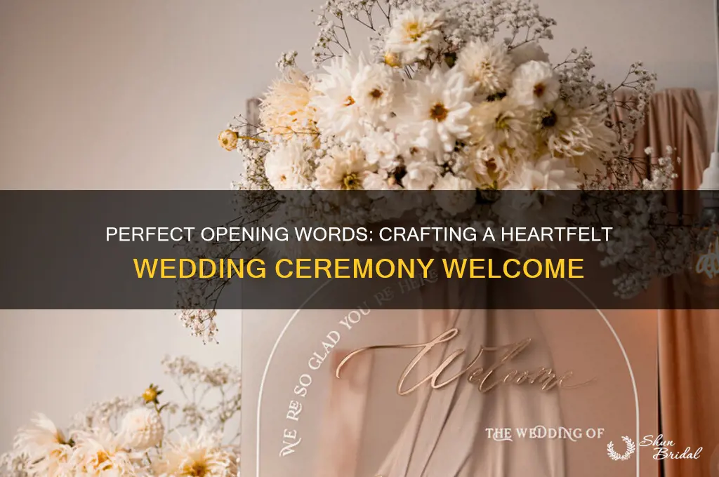 what to say at the beginning of a wedding ceremony