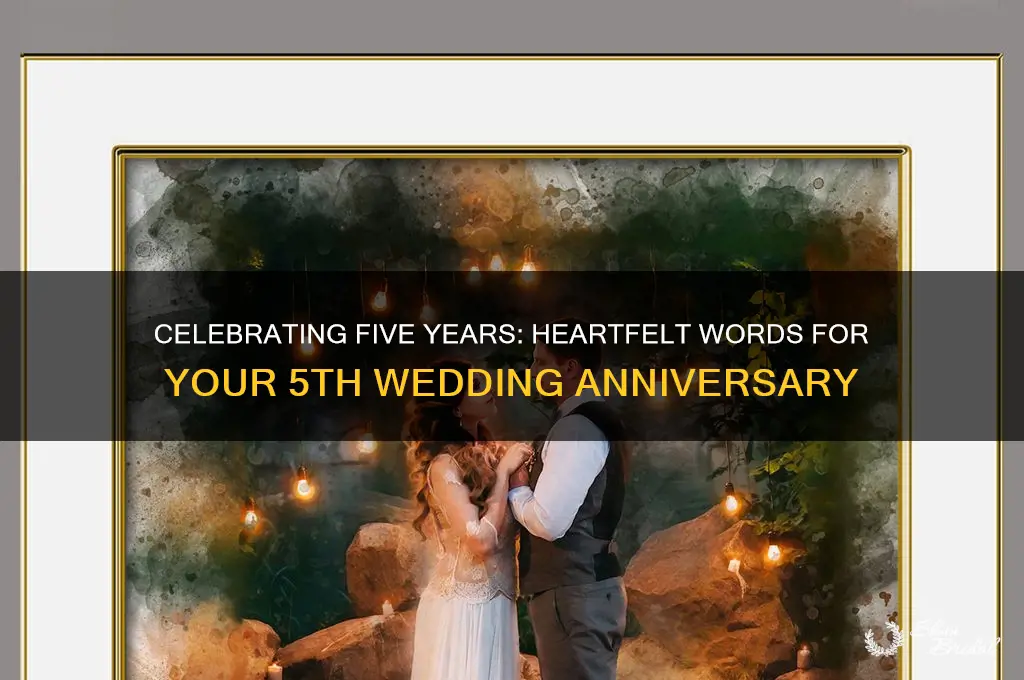 what to say for 5th wedding anniversary