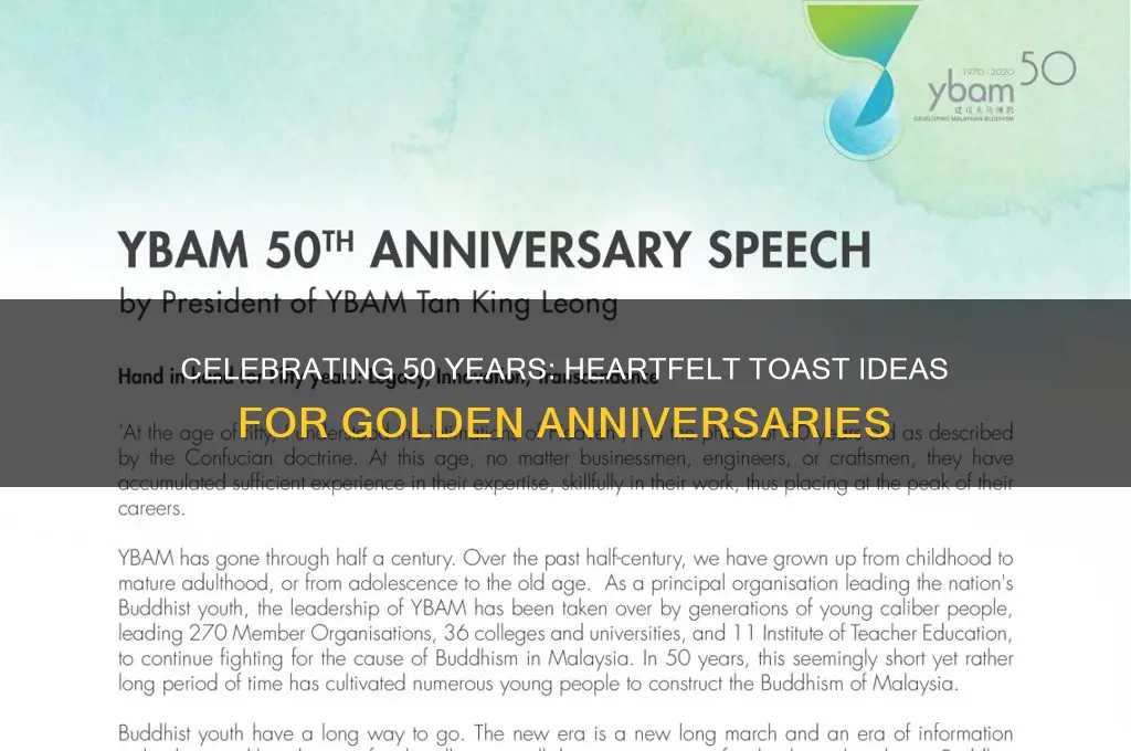 what to say for a 50th wedding anniversary toast