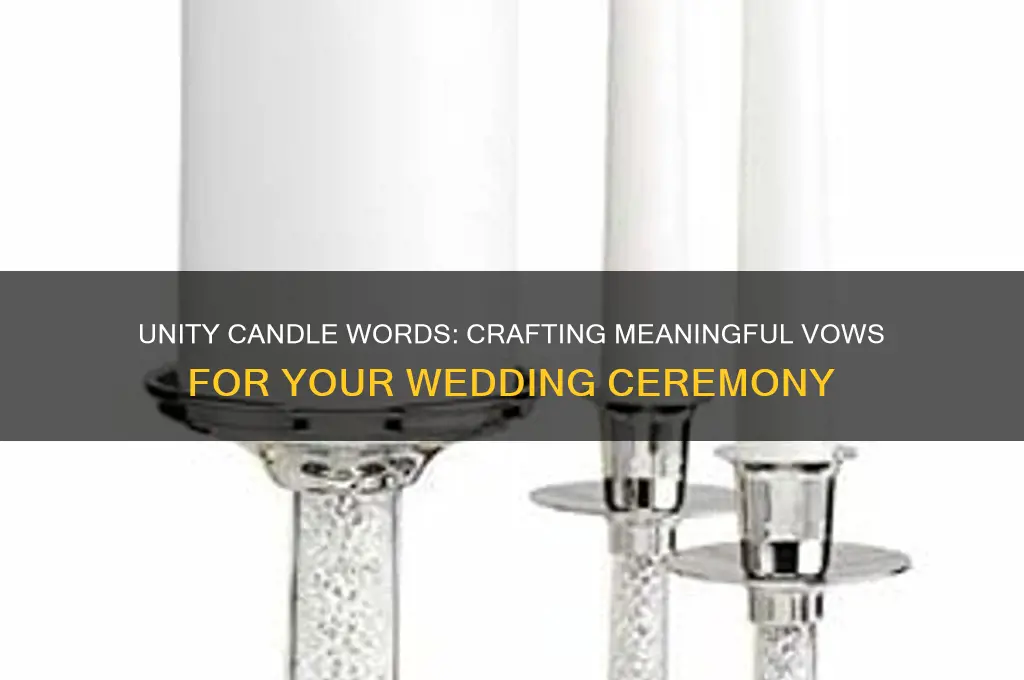 what to say for unity candle in wedding ceremony