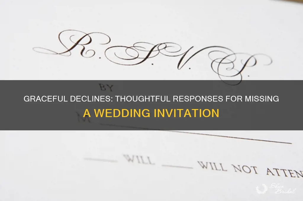 what to say if not able to go to wedding