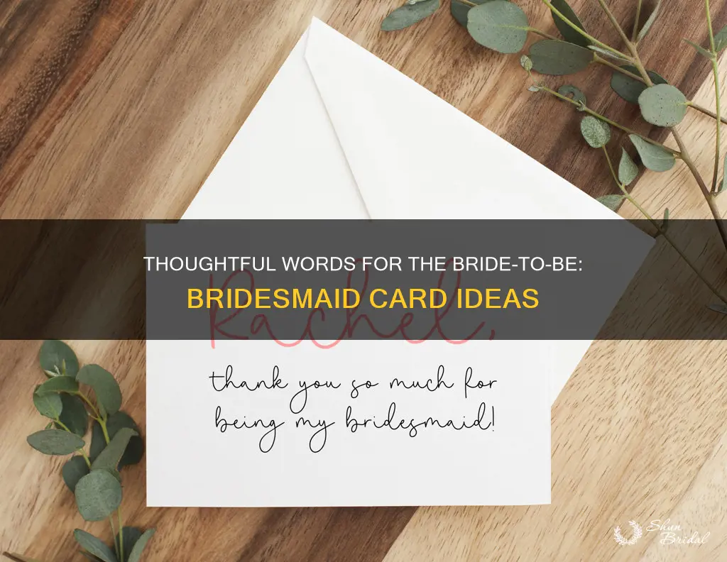 what to say in a bridesmaids card