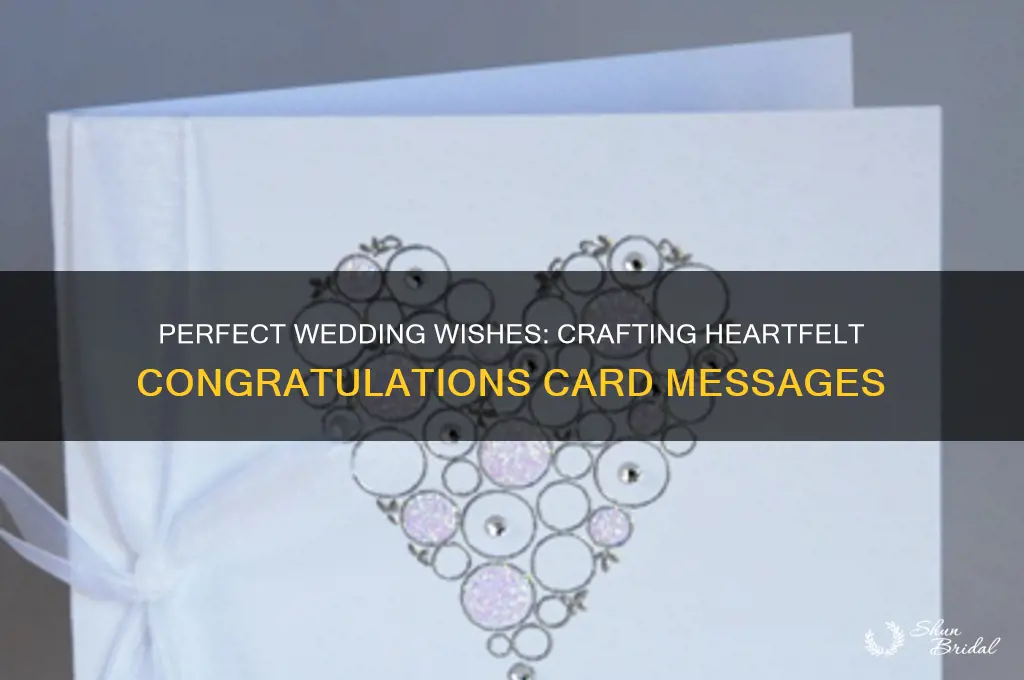 what to say in a congratulations card for wedding