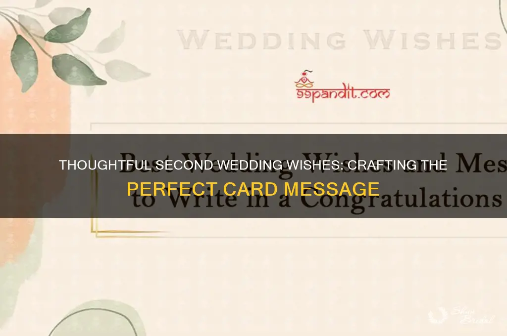 what to say in a second wedding card