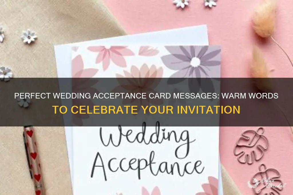 what to say in a wedding acceptance card