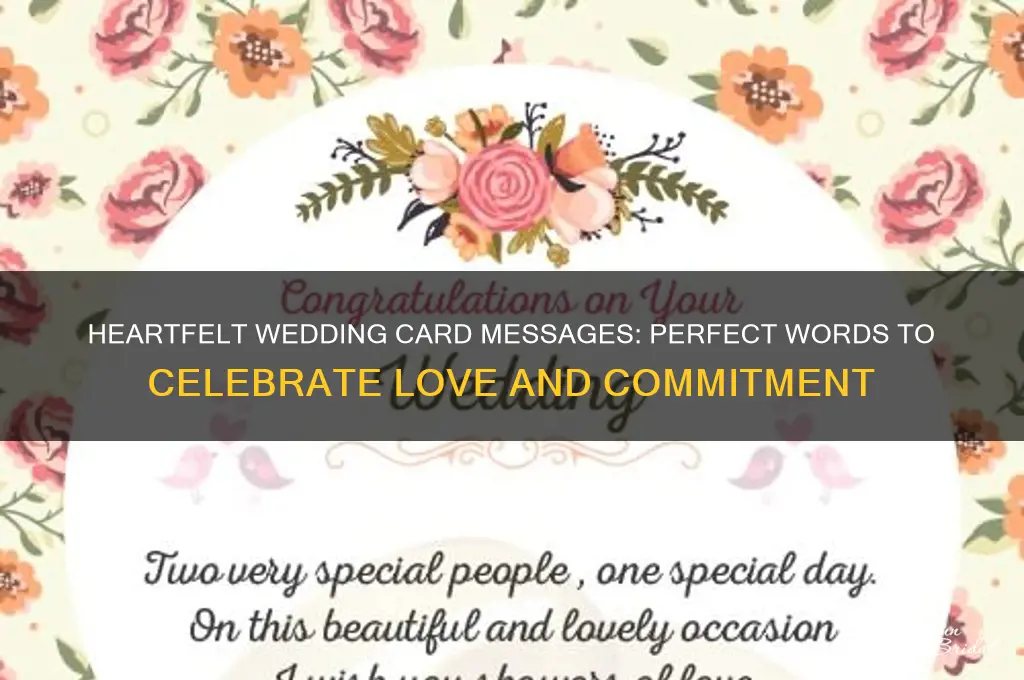 what to say in a wedding card examples