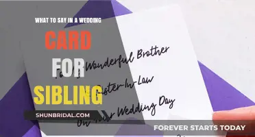 Heartfelt Wedding Card Messages for Your Sibling's Special Day