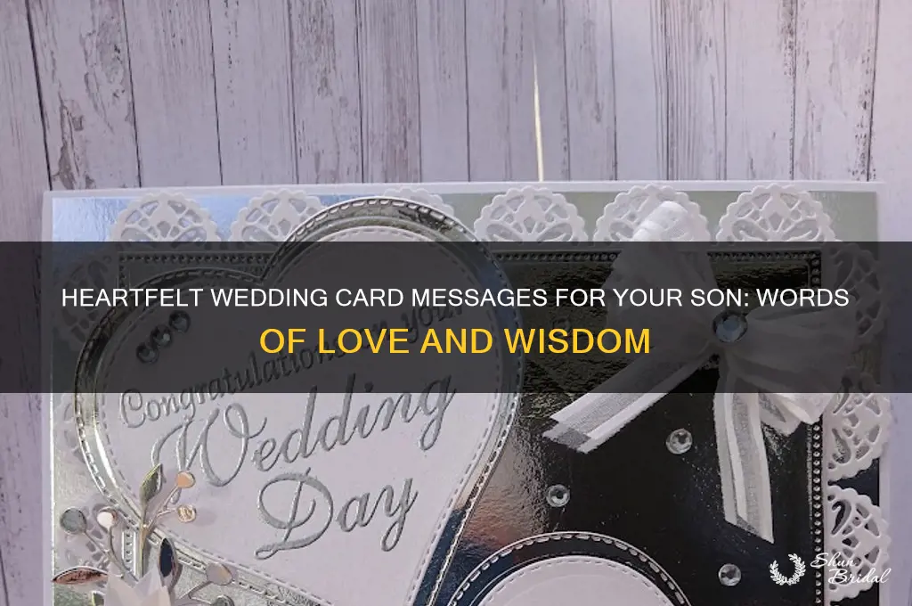 what to say in a wedding card for son