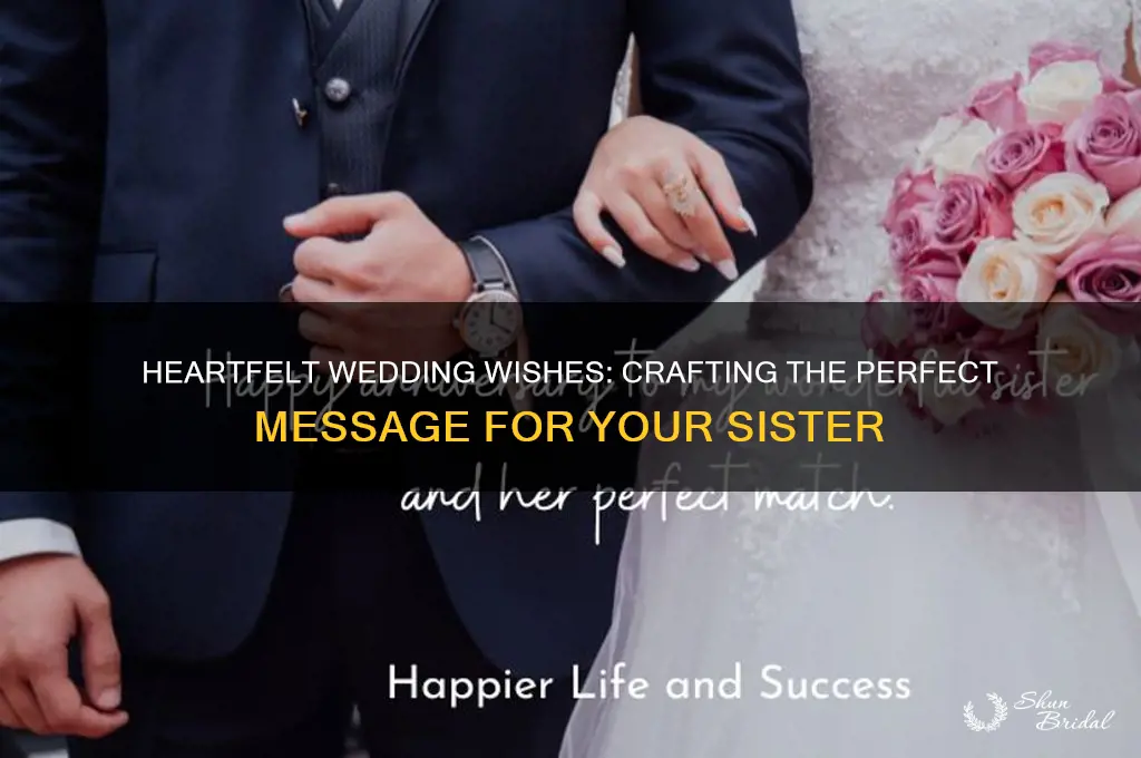 what to say in a wedding card to your sister