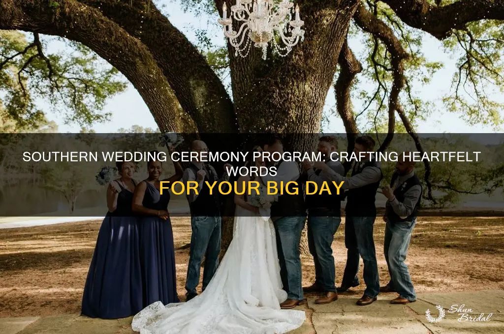 what to say in a wedding ceremony program southern wedding