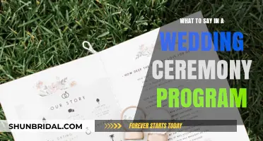 Crafting the Perfect Wedding Ceremony Program: Essential Elements and Wording Tips