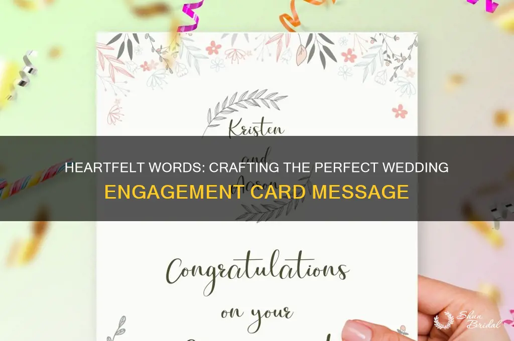 what to say in a wedding engagement card