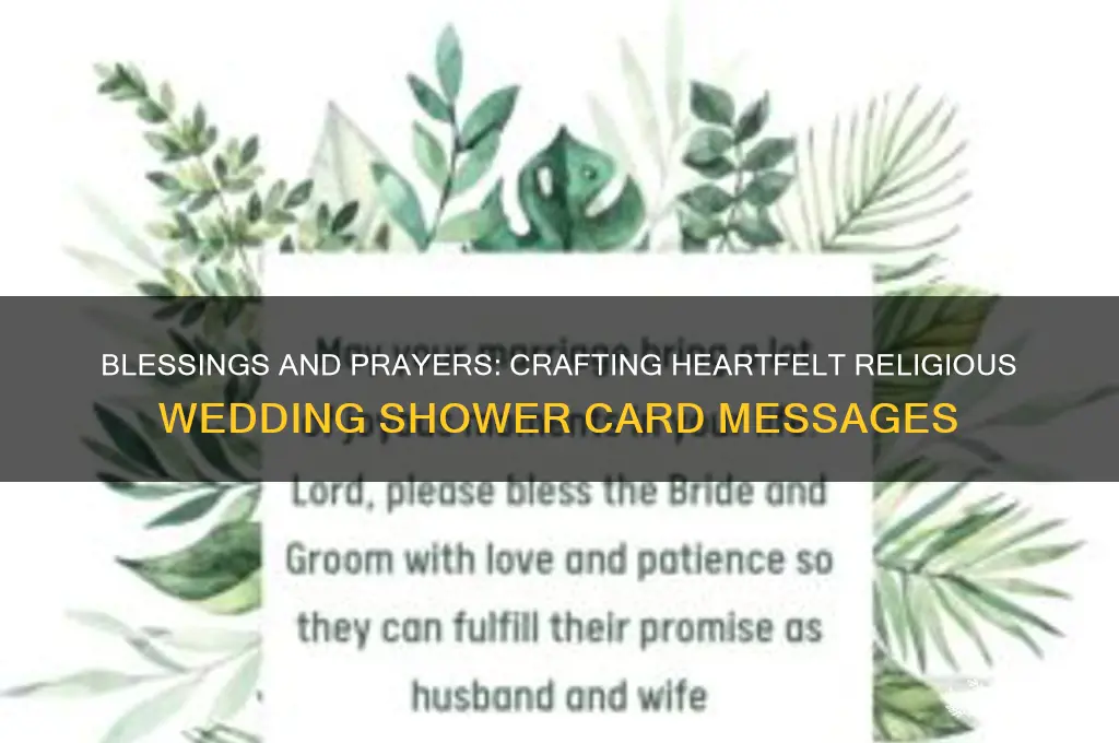 what to say in a wedding shower card religious