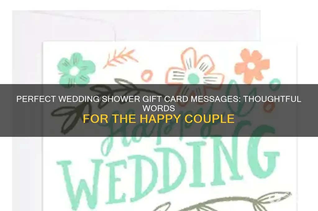 what to say in a wedding shower gift card