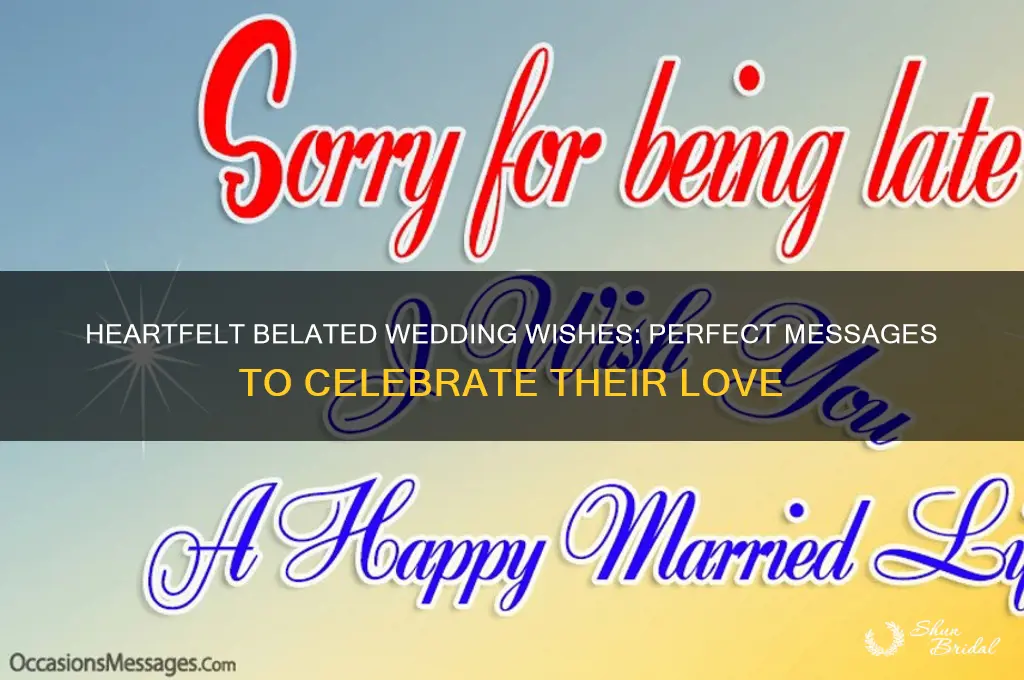 what to say in belated wedding card