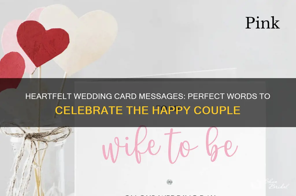 what to say in signing a wedding card