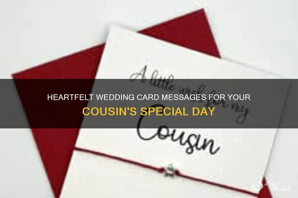 what to say in wedding card for cousin