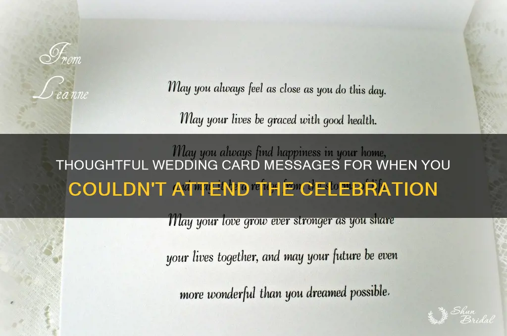 what to say in wedding card when you didn