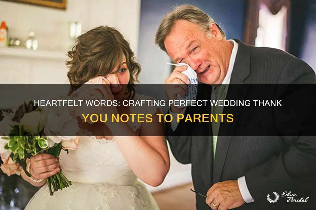what to say in wedding thank you cards to parents