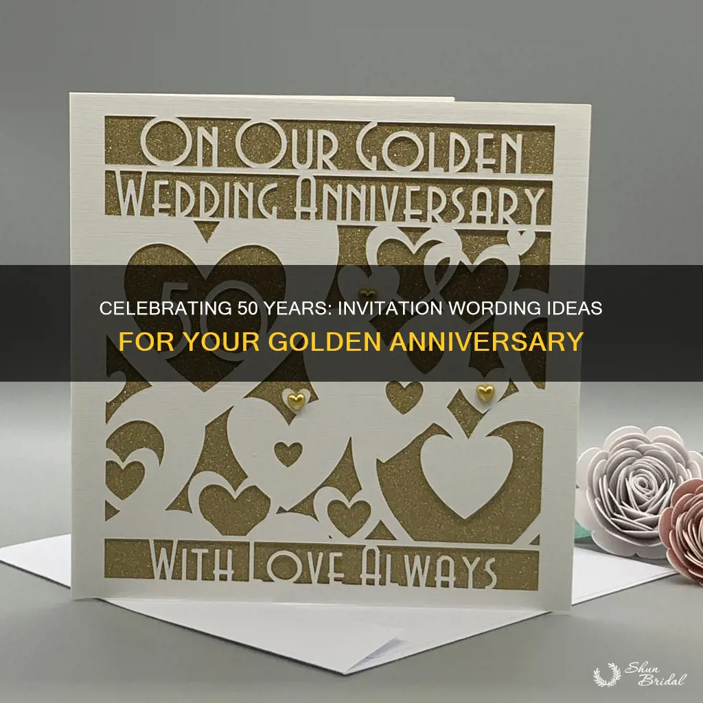 what to say on 50th wedding anniversary invitation