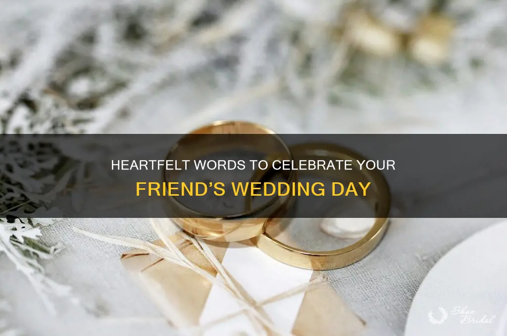 what to say on a friends wedding day