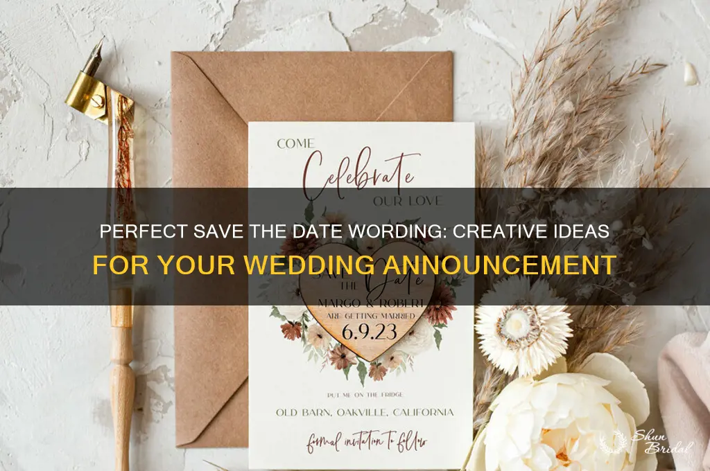 what to say on a save the date wedding card