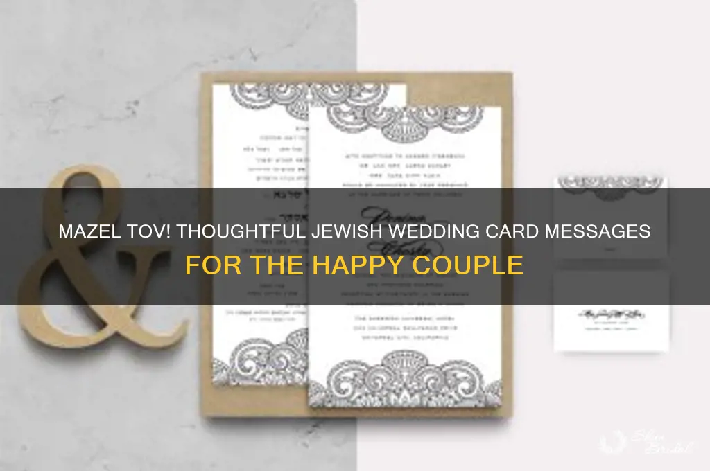 what to say on a wedding card jewish