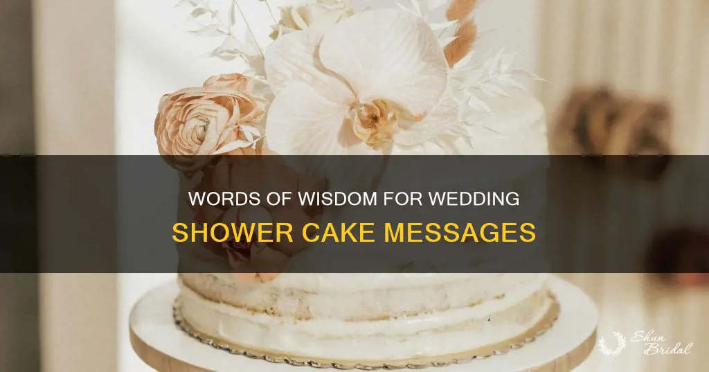 what to say on a wedding shower cake