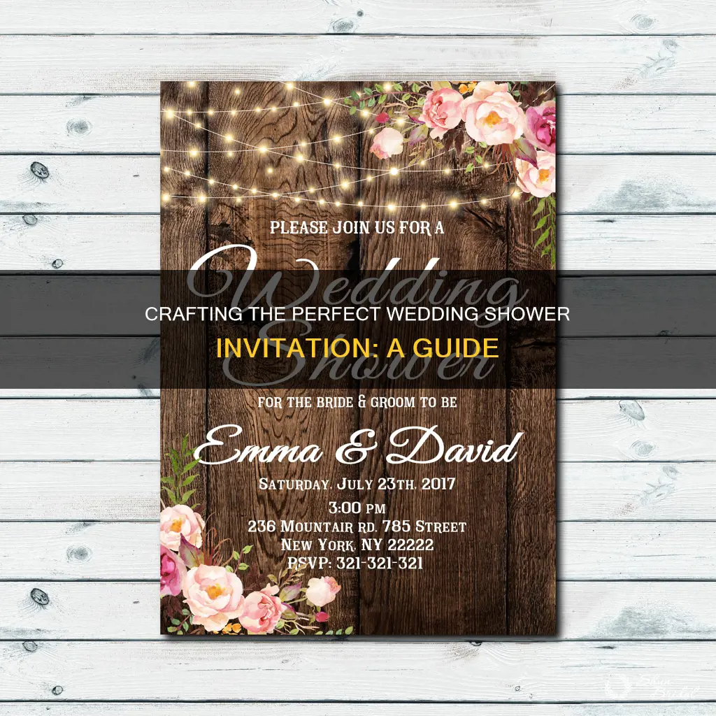 what to say on a wedding shower invitation