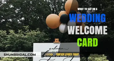 Warm Wishes: Crafting the Perfect Wedding Welcome Card Message