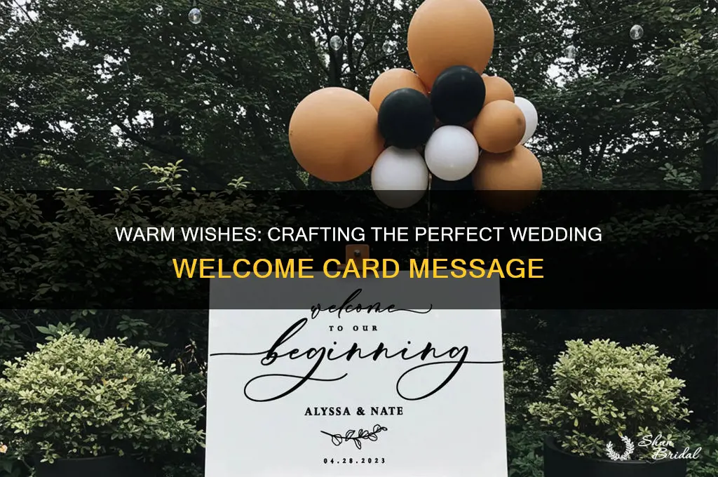 what to say on a wedding welcome card