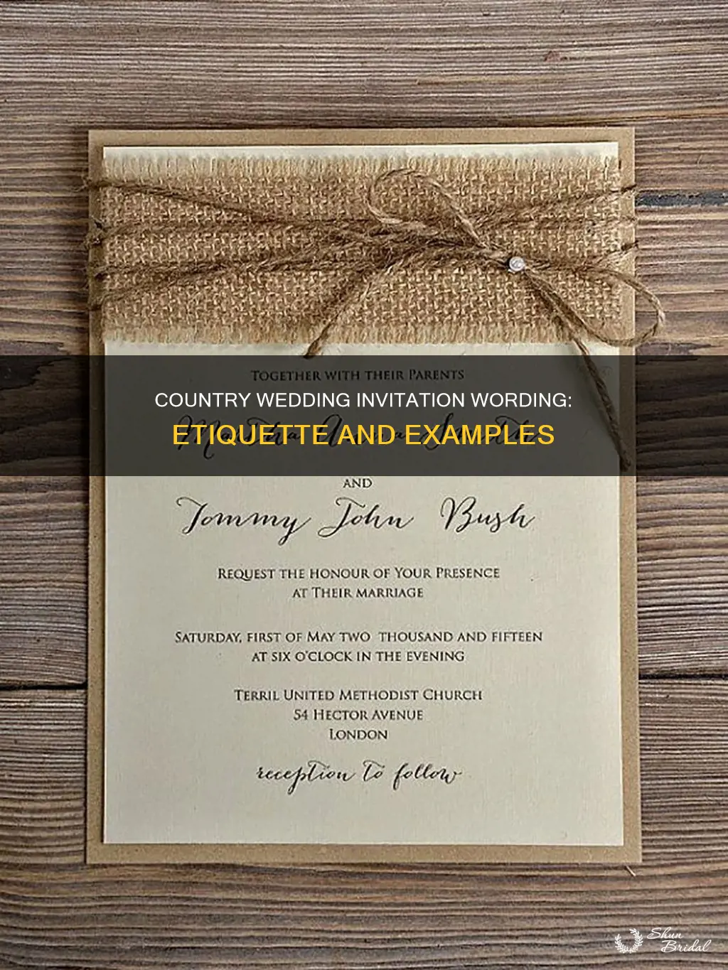 what to say on country wedding invitations