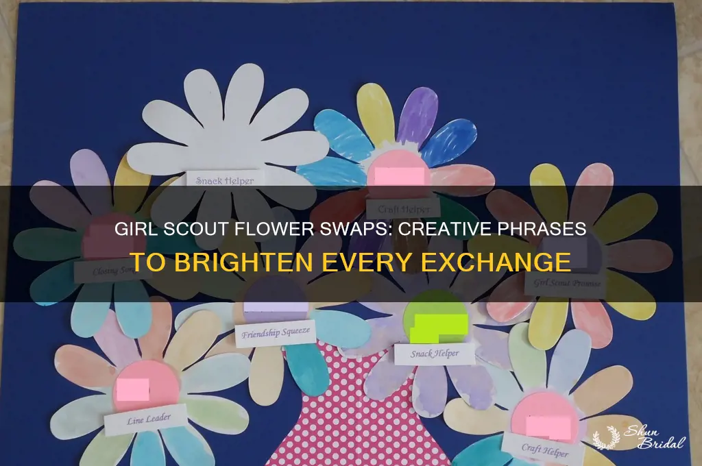 what to say on flower swaps for girl scouts