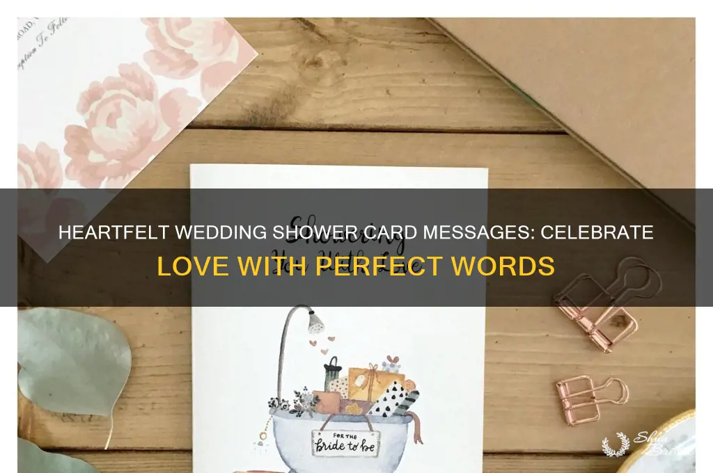 what to say on wedding shower card
