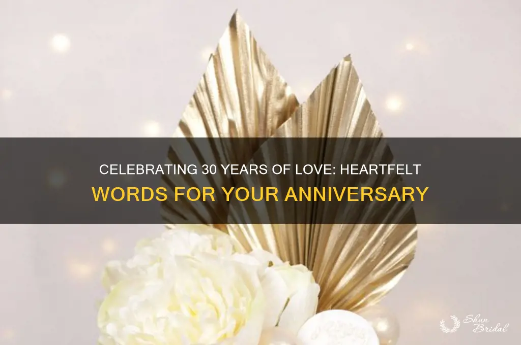 what to say on your 30th wedding anniversary