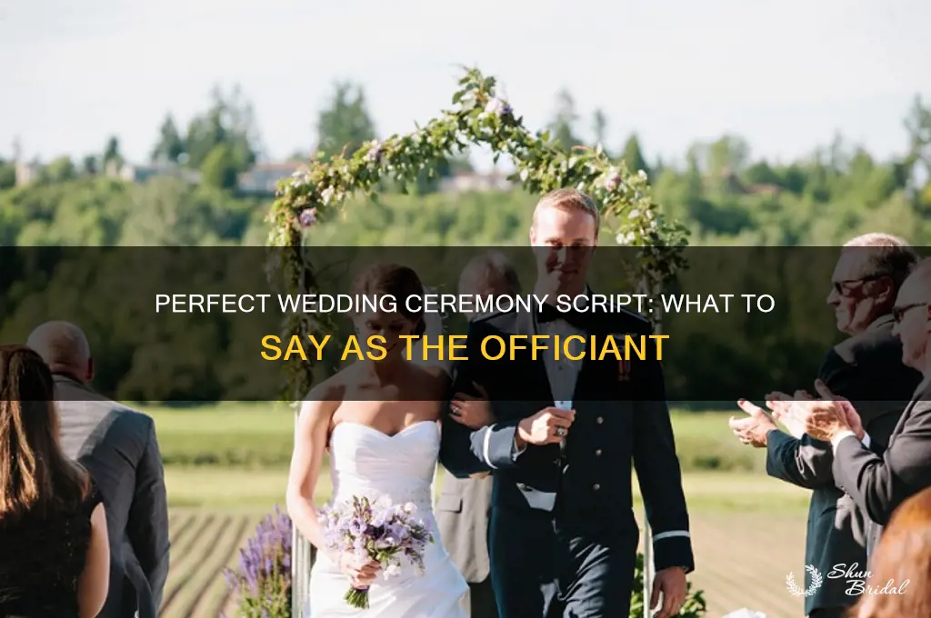 what to say performing a wedding ceremony