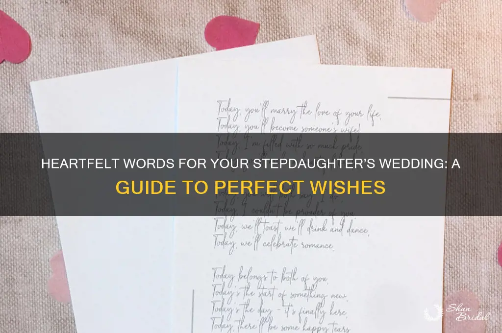 what to say to a stepdaughter on her wedding day