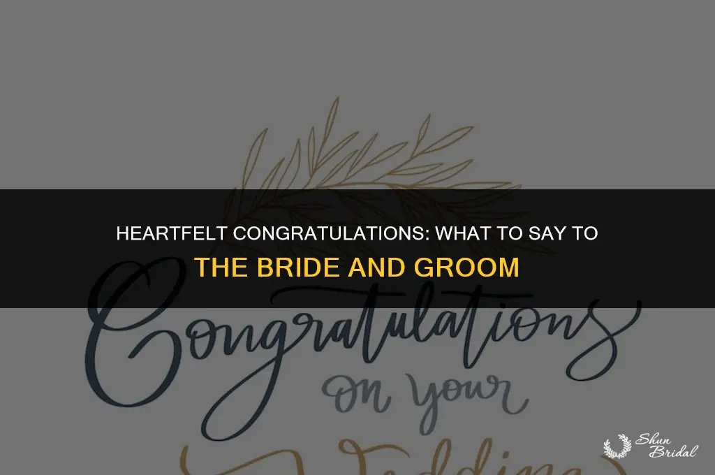 what to say to bride and groom