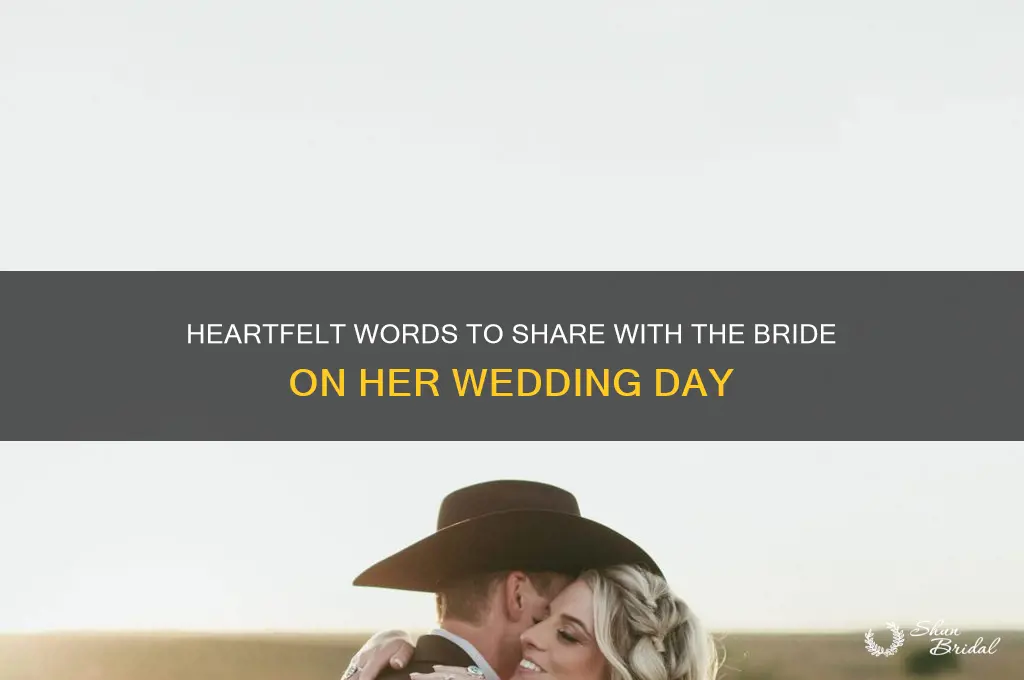 what to say to bride on her wedding day