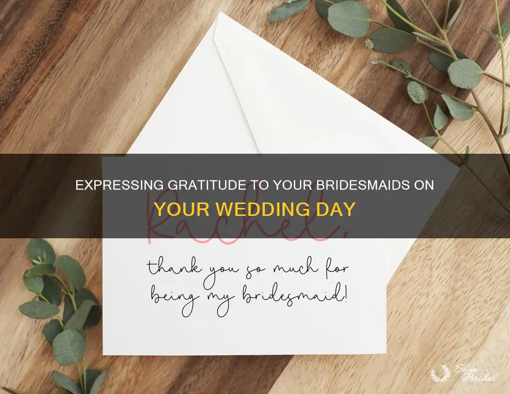 what to say to bridesmaids on wedding day