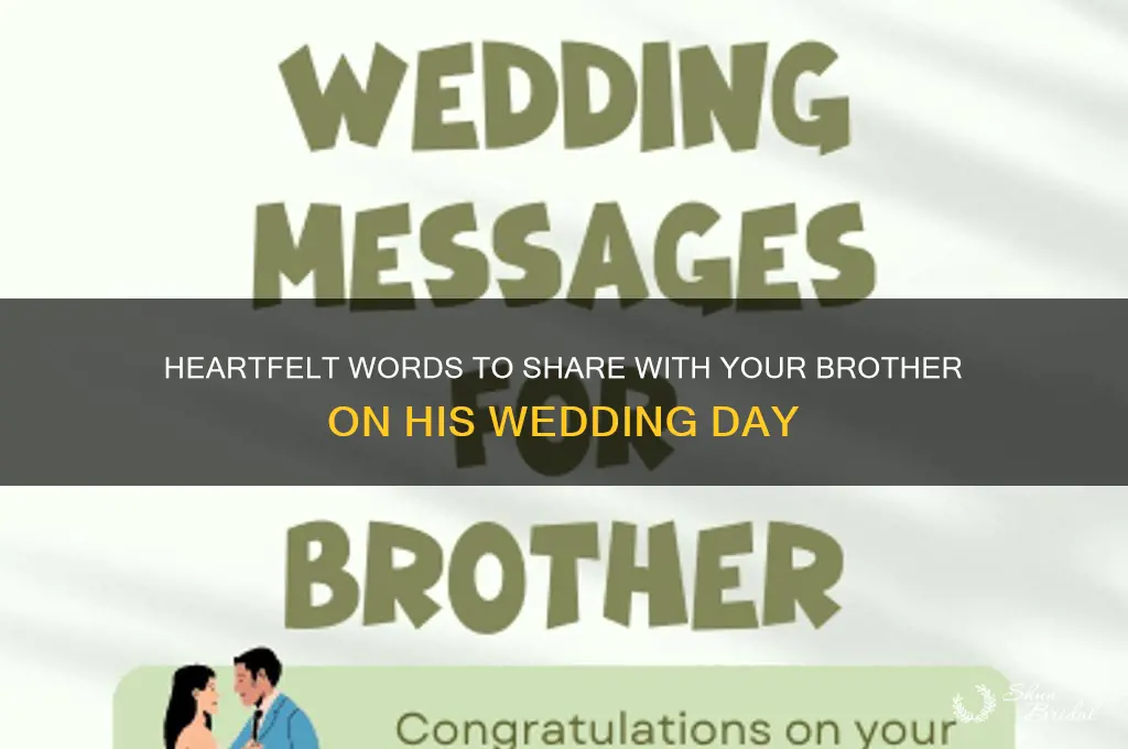 what to say to brother on wedding day