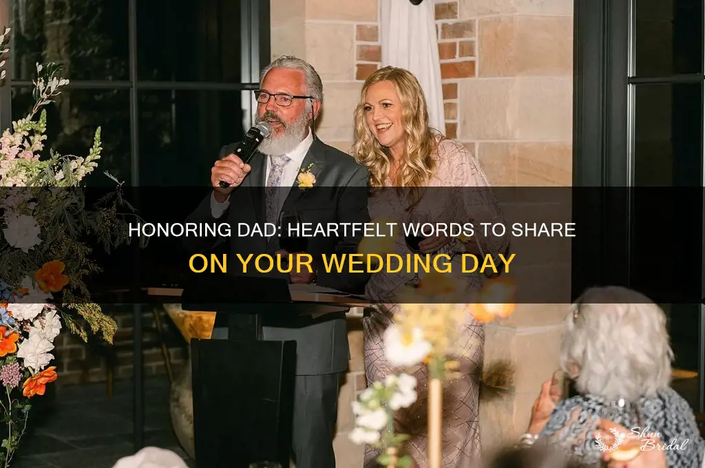 what to say to dad on wedding day